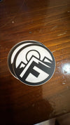 Black and White Flannel Mountain Logo Sticker