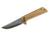 North Mountain Blade Chop 2 Button Lock Flipper Knife 3.5" SLD Hamon Frag Aluminum Bronze Gold